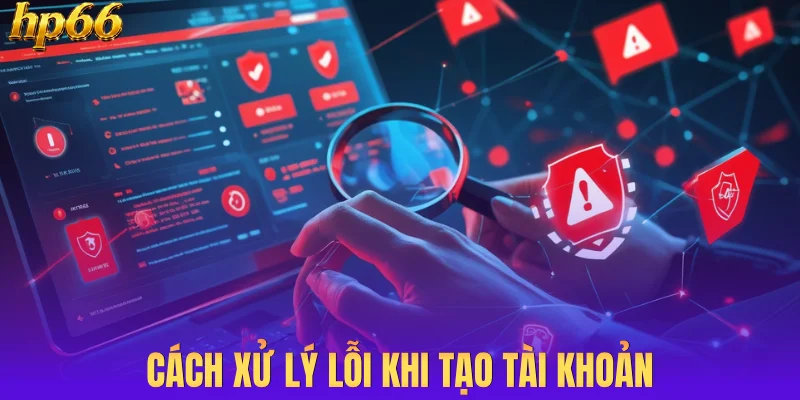 Cách xử lý lỗi khi tạo tài khoản
